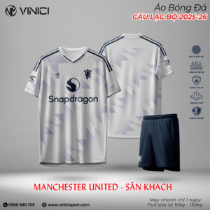 Áo bóng đá Manchester United 2025-2026 sân khách - Trắng bạc hiện đại