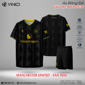 Áo Bóng Đá Manchester United 2025–26 – Đen Vàng Sang Trọng