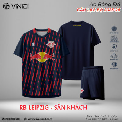 Áo bóng đá RB Leipzig sân khách 2025-26 xanh navy