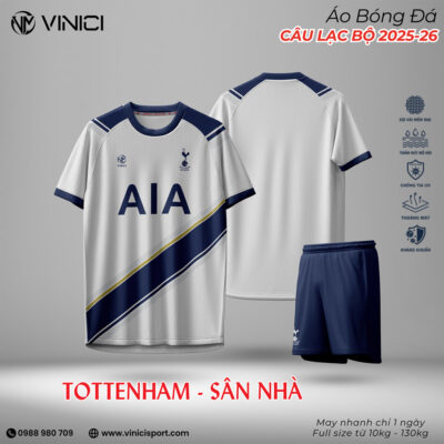 Áo Đấu Tottenham Sân Nhà 2025-26 – Màu Trắng