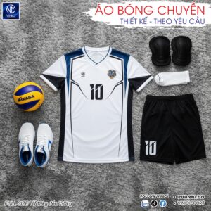 Áo Bóng Chuyền BC02-VNC068-12 Màu Trắng Năng Động