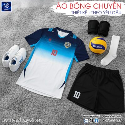 Áo Bóng Chuyền Xanh Navy VNC068 – Năng Động & Cá Tính