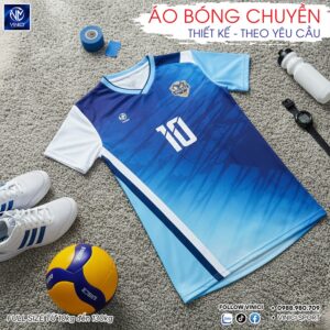 Áo Bóng Chuyền Xanh Lam Chuyển Sắc BC02-VNC068-27