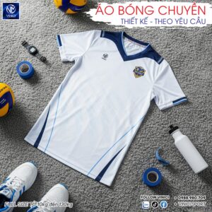 Áo Bóng Chuyền BC02-VNC068-31 Màu Trắng Xanh Năng Động