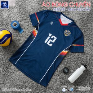 Áo Bóng Chuyền Nam Xanh Navy Có Số - BC02-VNC068-35