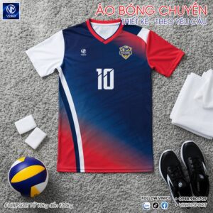 Áo Bóng Chuyền Thiết Kế BC02-VNC068 Xanh Navy – Năng Động & Cá Tính