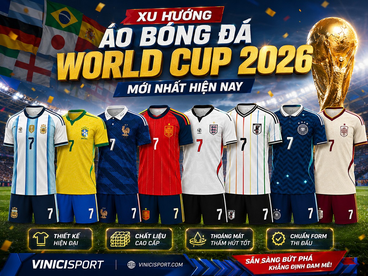 Xu hướng áo bóng đá World Cup 2026 mới nhất hiện nay