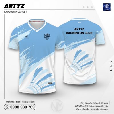 Áo cầu lông Artyz xanh da trời tại Vinici Sport