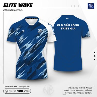 Áo Cầu Lông Thiết Kế VINICI Elite Wave xanh bích