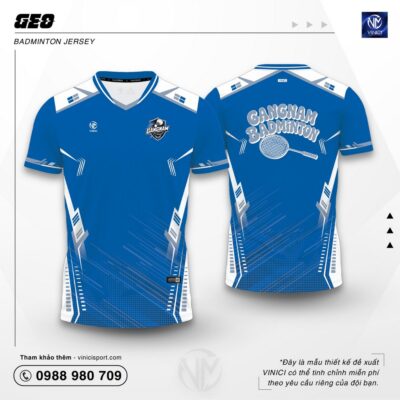 Áo cầu lông Geo xanh bích tại Vinici Sport