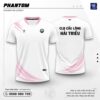 Áo cầu lông thiết kế vinici phantom trắng hồng
