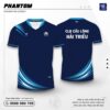 Áo Cầu Lông Thiết Kế VINICI Phantom xanh than