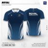 Áo cầu lông thiết kế vinici royal xanh navy phối trắng