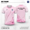 Áo cầu lông thiết kế vinici skyfang hồng pastel trẻ trung