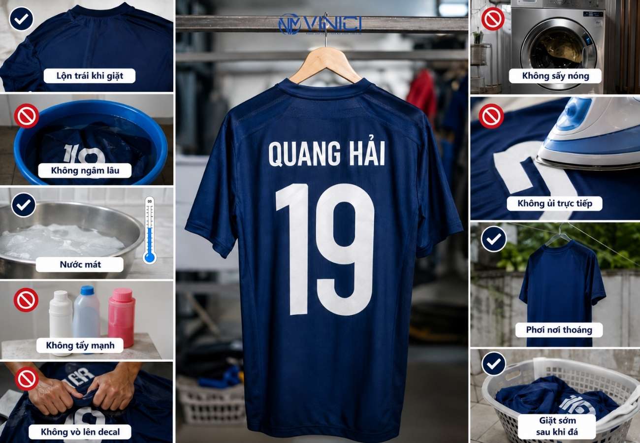 Cách giữ hình in decal áo bóng đá bền hơn