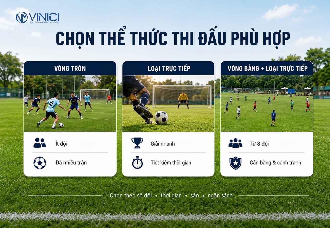Chọn thể thức thi đấu phù hợp