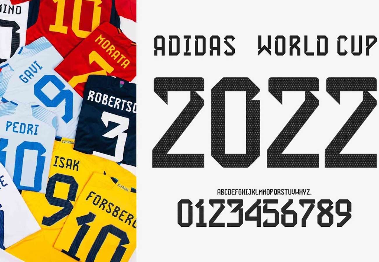 Font Adidas có cảm giác thể thao rõ, nét số chắc