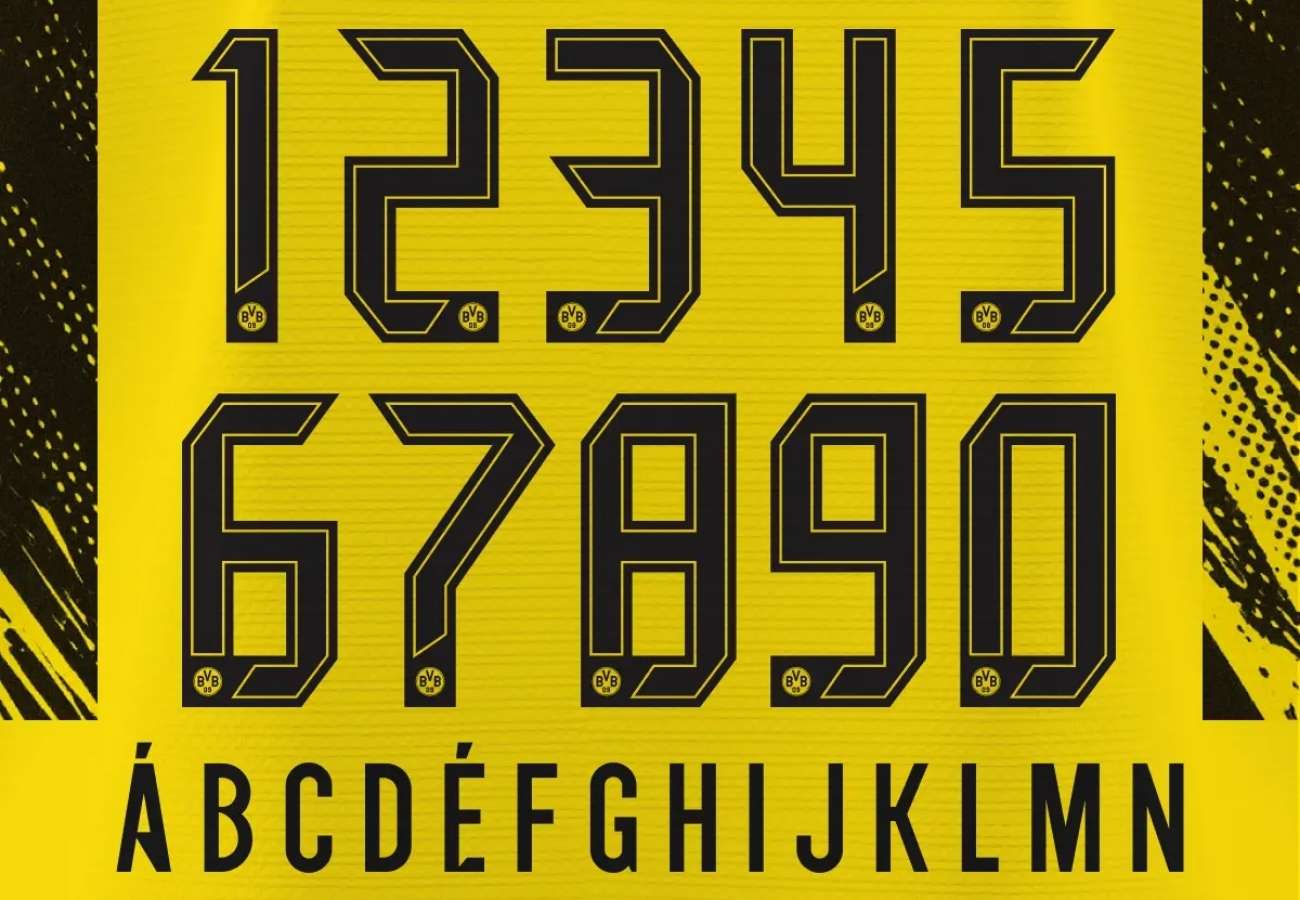 Font Dortmund hợp với các mẫu áo nổi bật