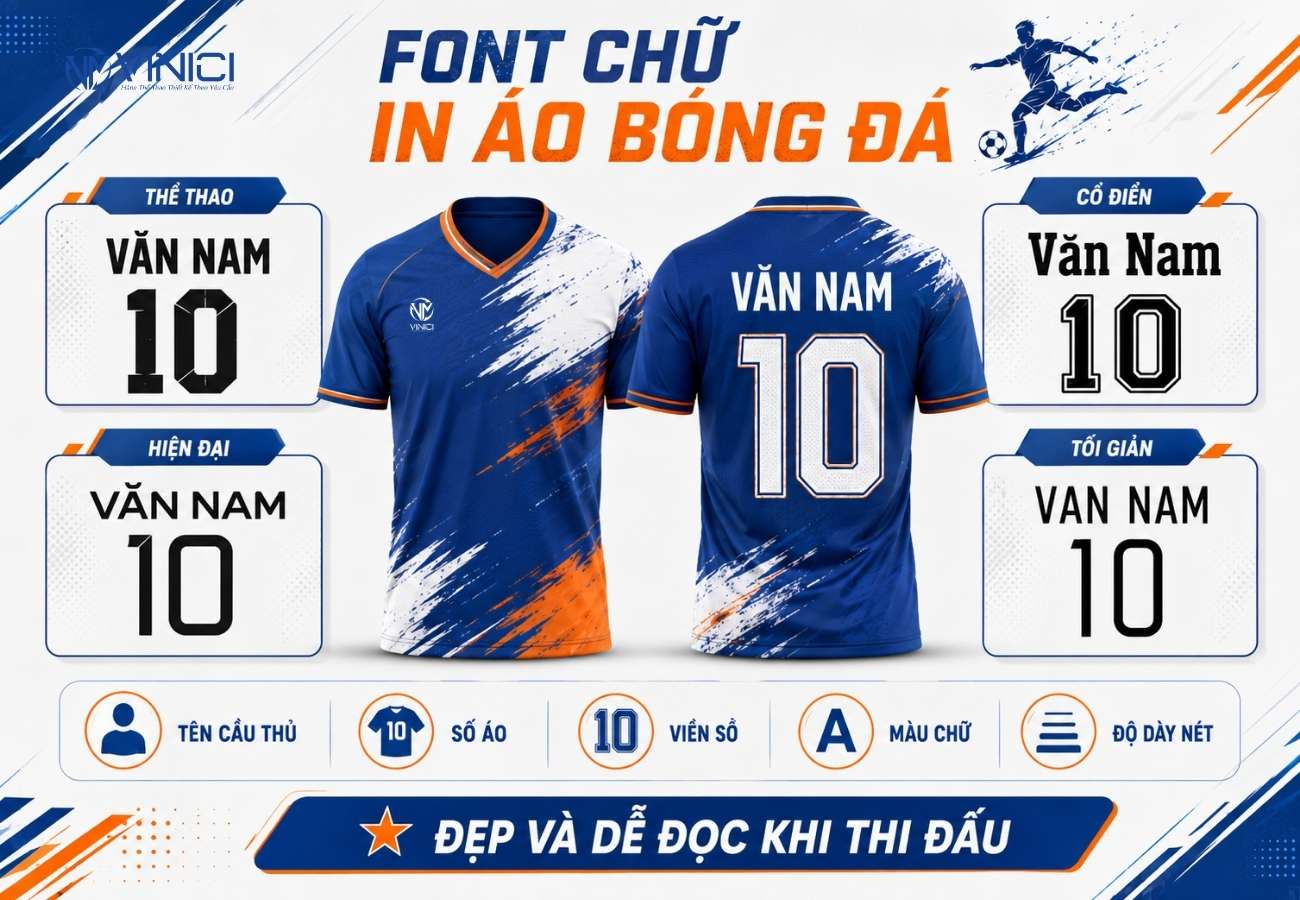 Font chữ in áo bóng đá là gì