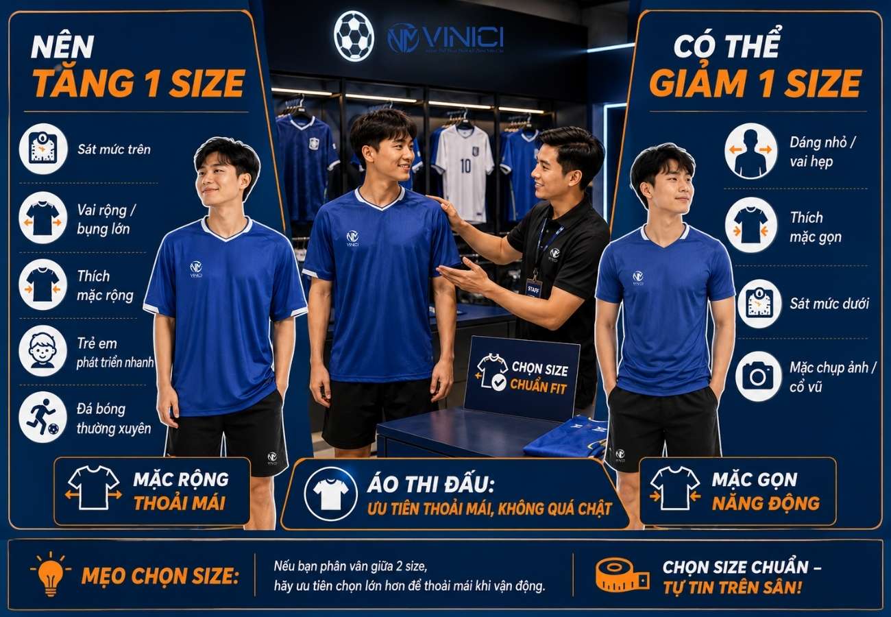 Khi nào nên tăng hoặc giảm 1 size