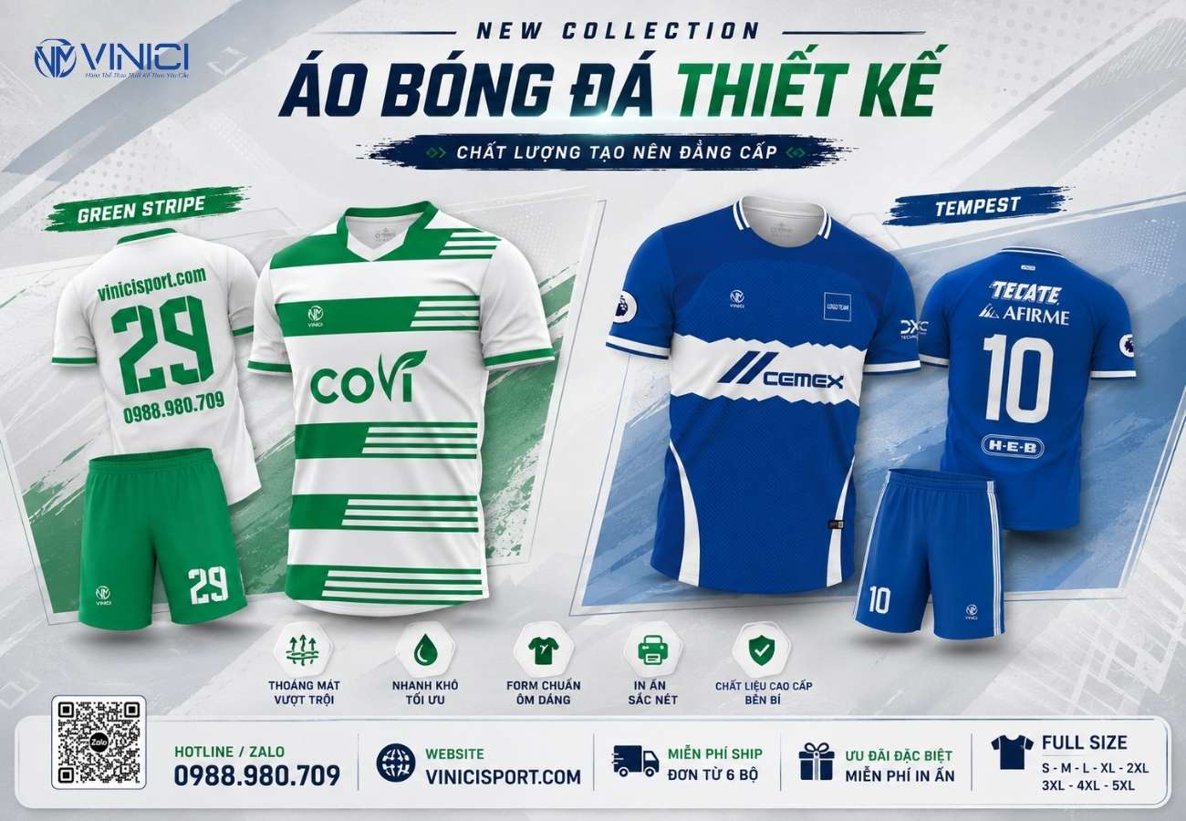 Mẫu áo sân 7 sọc thể thao