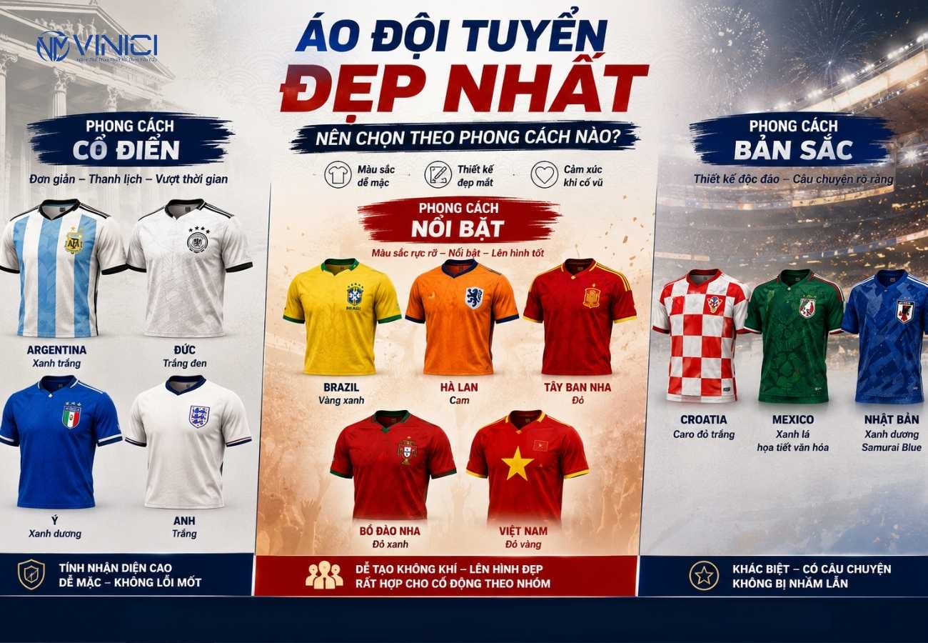 Phong cách lựa chọn áo đội tuyển