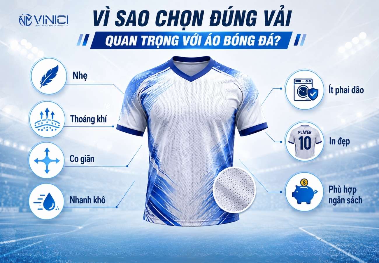 Tầm quan trọng của việc chọn chất liệu vải áo bóng đá phù hợp