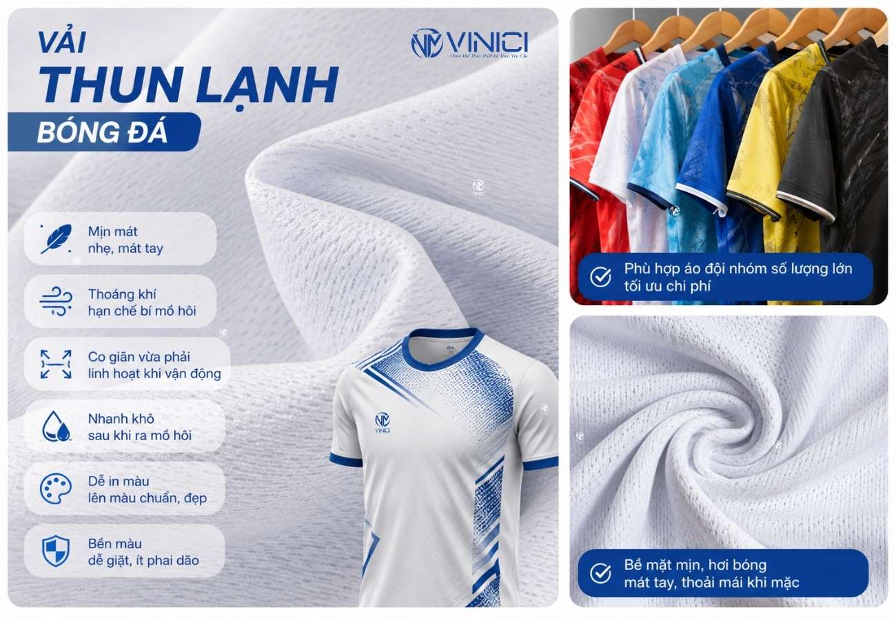 Vải thun lạnh bóng đá