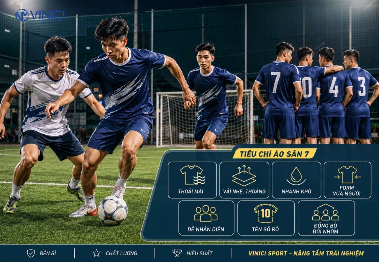 Cách chọn áo bóng đá cho sân 7 theo từng tiêu chí