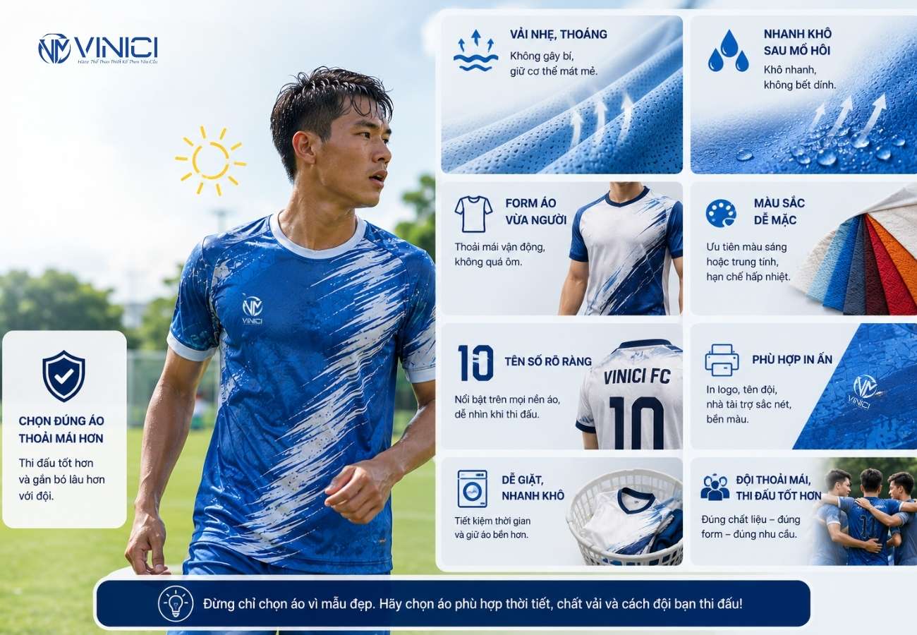 Vì sao mùa hè nên chọn áo bóng đá kỹ hơn