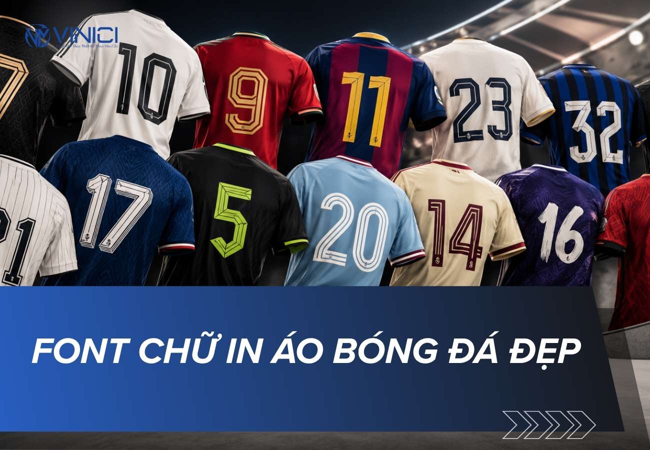 20 font chữ in áo bóng đá đẹp, phổ biến hiện nay