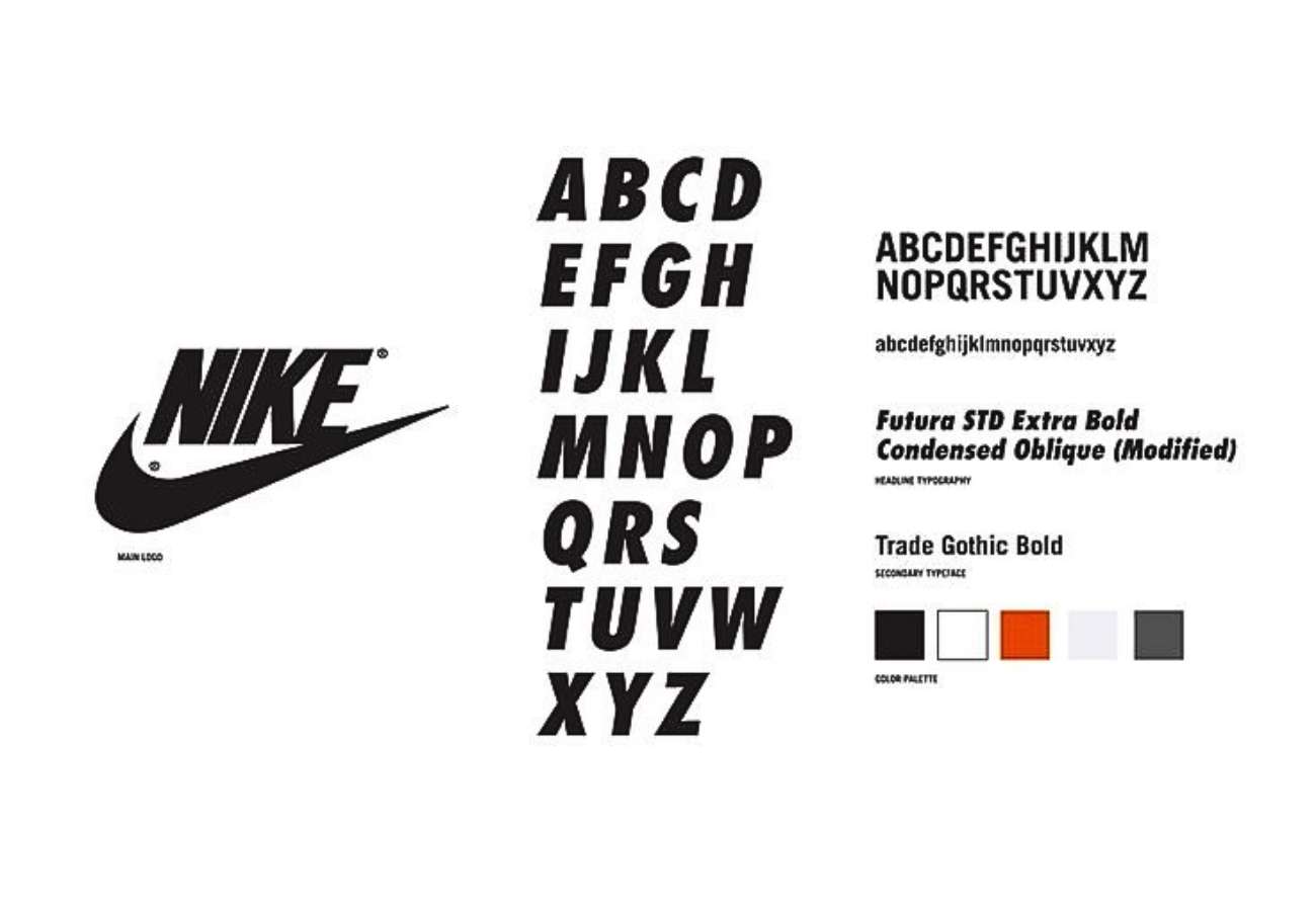 mẫu font Nike có đường cắt nhẹ, nét cong hoặc dáng số hơi lạ