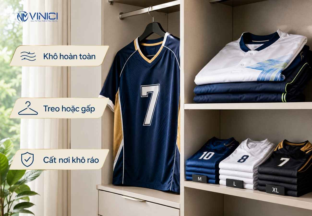 Cách giữ form quần áo thể thao khi cất trong tủ