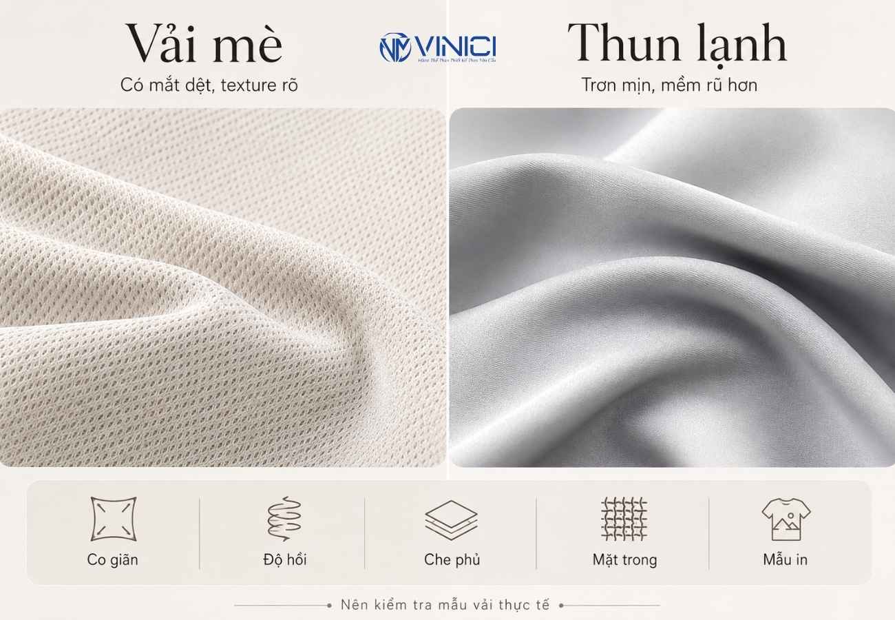 Cách phân biệt vải mè và thun lạnh