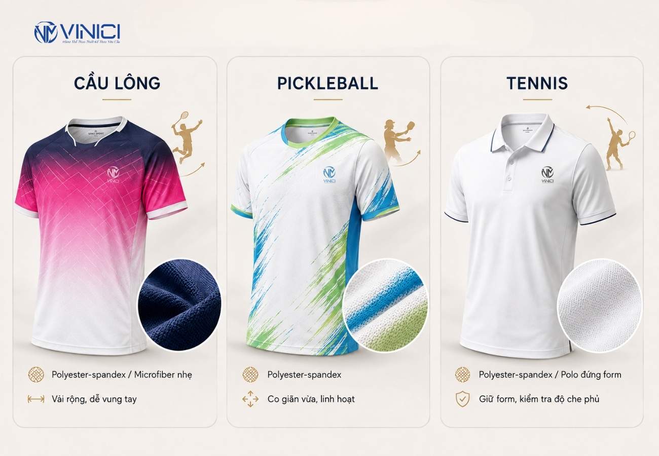 Cầu lông, pickleball và tennis cần linh hoạt ở thân trên