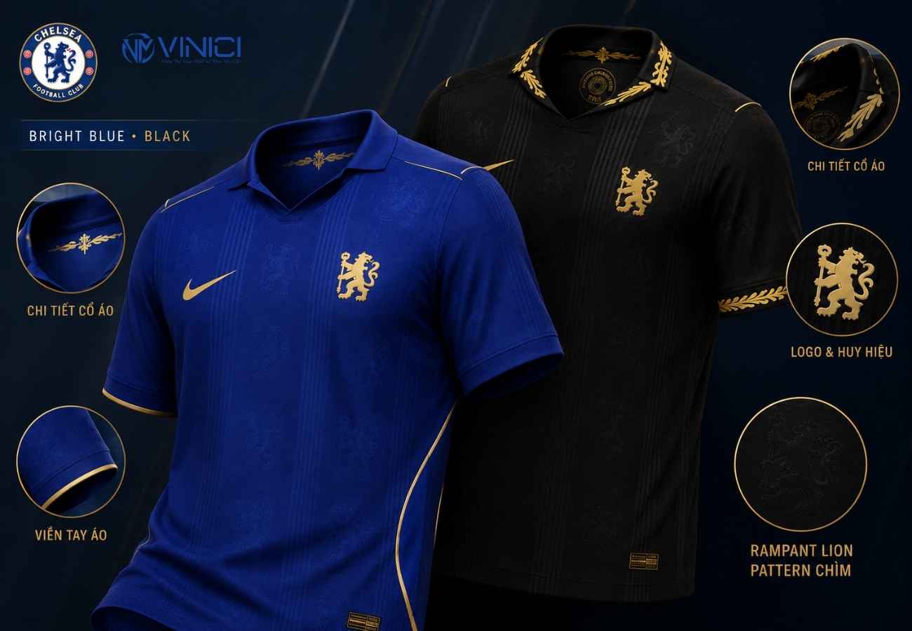 Áo bóng đá Chelsea 2026_27 – biểu tượng sư tử trở thành tâm điểm