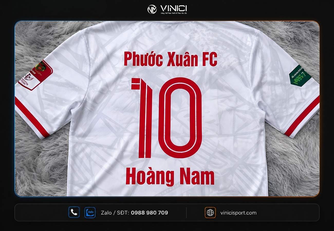 Chi tiết tên, số mặt sau áo