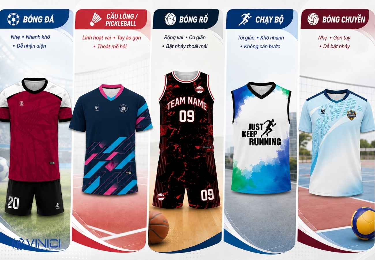 Chọn trang phục thể thao mùa hè theo từng môn