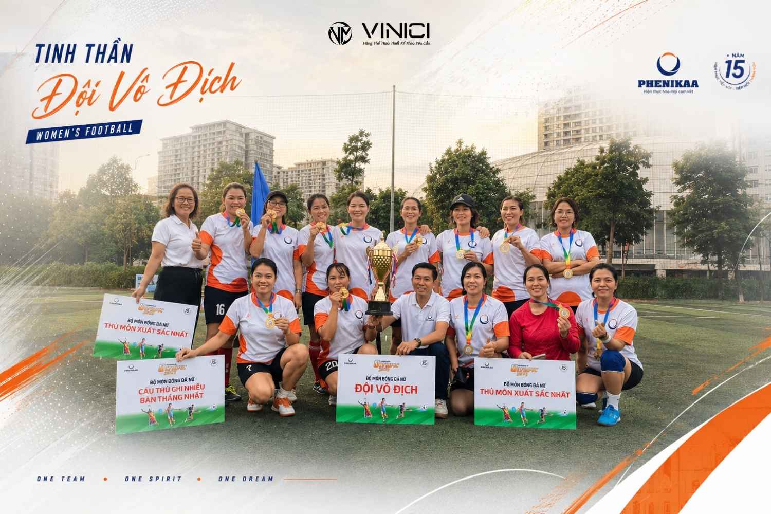 Đội nữ bóng đá Vinici vô địch Phenikaa Olympic 2025