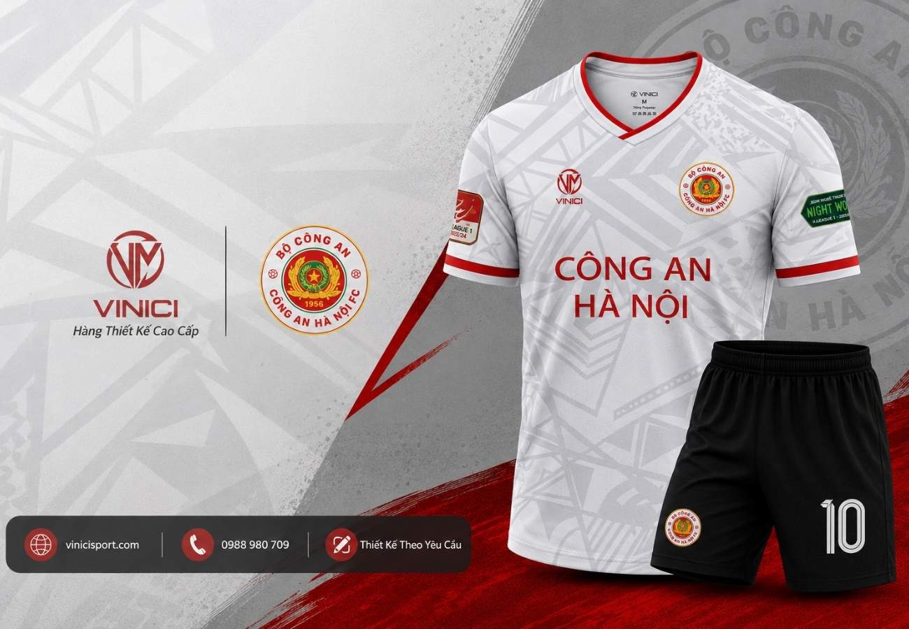 VINICI x CÔNG AN HÀ NỘI – Hoàn thiện 9 bộ áo bóng đá cho đội tại Hà Nội