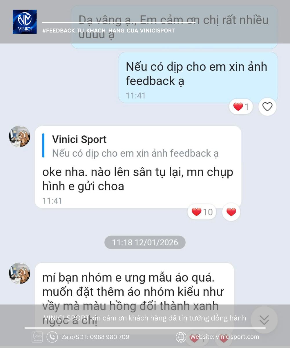 Khách hàng hài lòng và muốn đặt thêm áo nhóm