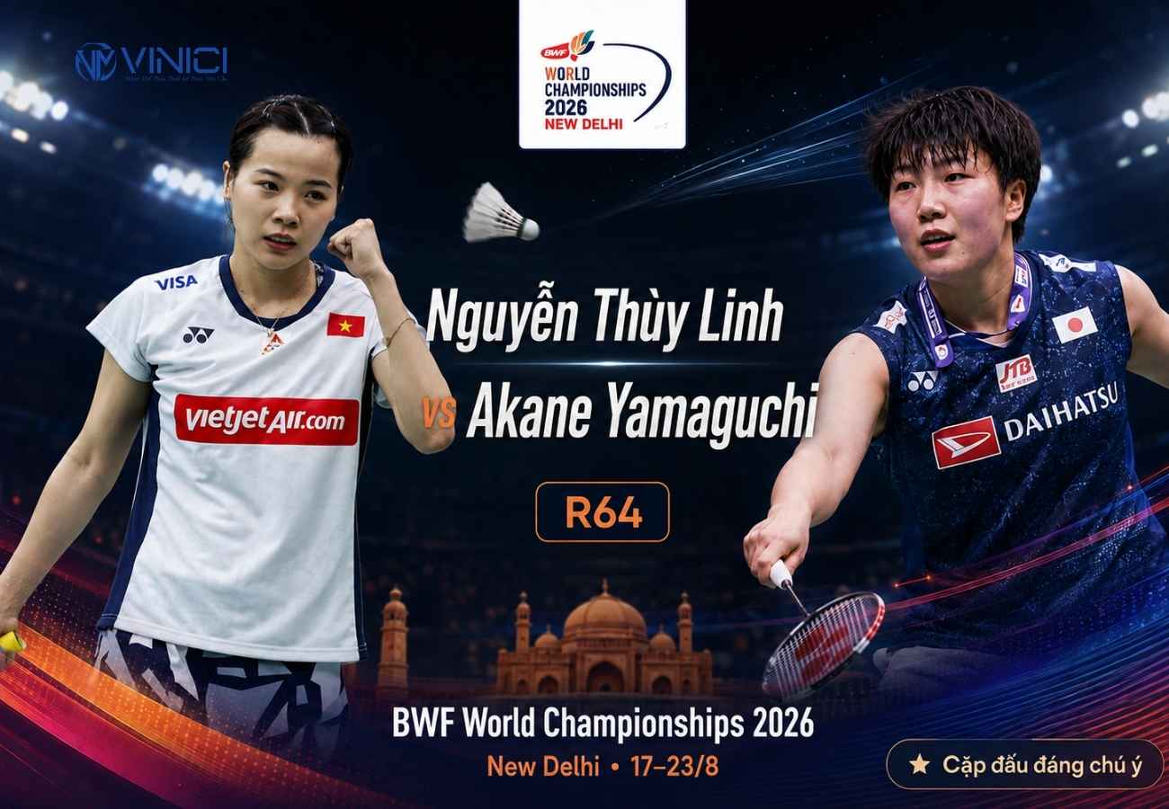 Nguyễn Thùy Linh gặp Akane Yamaguchi ngay vòng đầu