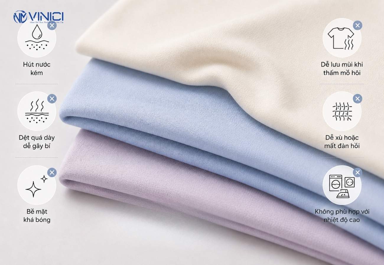 Nhược điểm vải thun lạnh