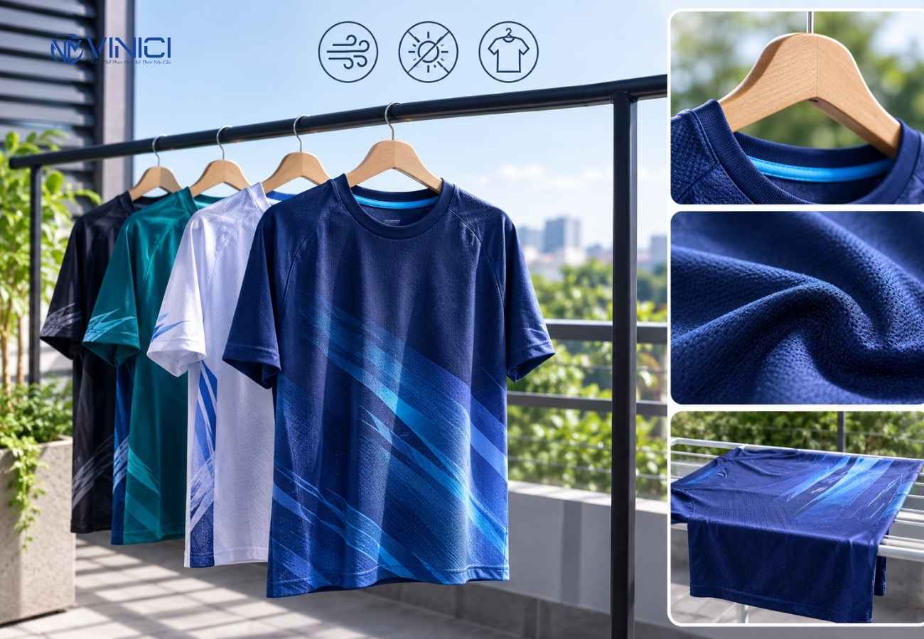 Phơi áo thể thao thế nào để hạn chế mất form và bạc màu