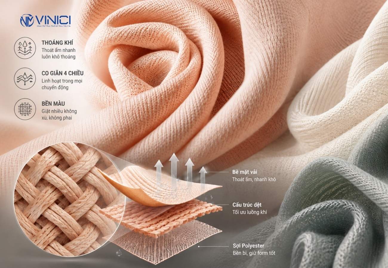 Polyester là sợi tổng hợp xuất hiện trong nhiều loại áo bóng đá, bóng chuyền, cầu lông