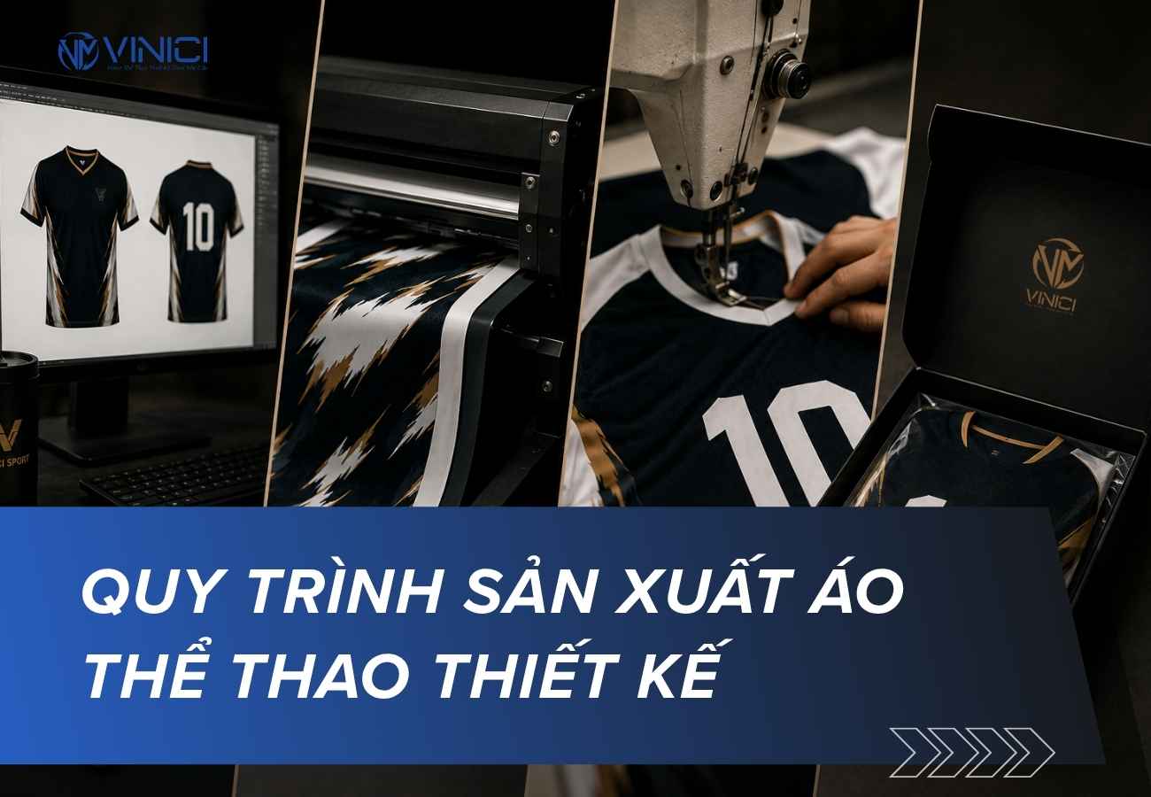Quy trình sản xuất áo thể thao thiết kế theo yêu cầu từ A–Z