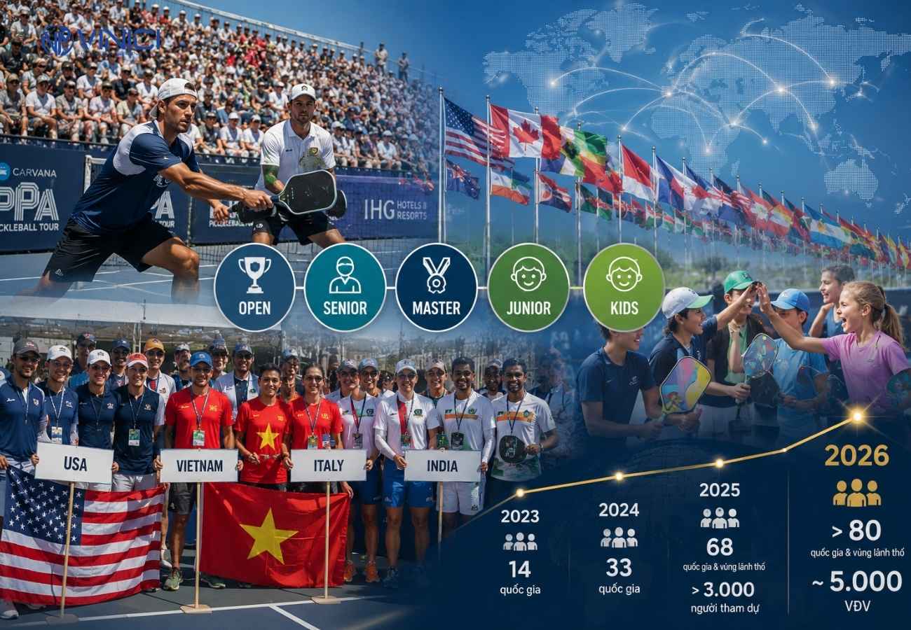 Thể thức Pickleball World Cup 2026 và quy mô giải đấu