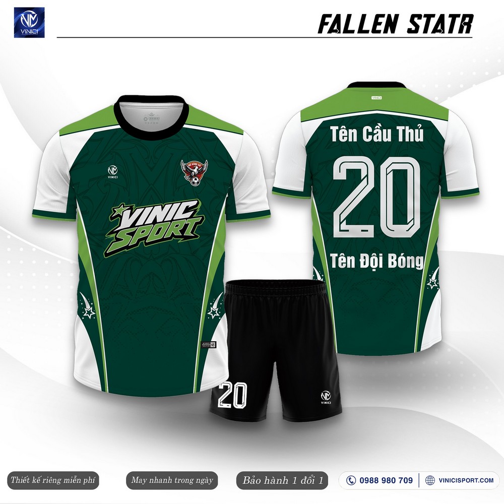 áo bóng đá thiết kế riêng Fallen Star của Vinici Sport