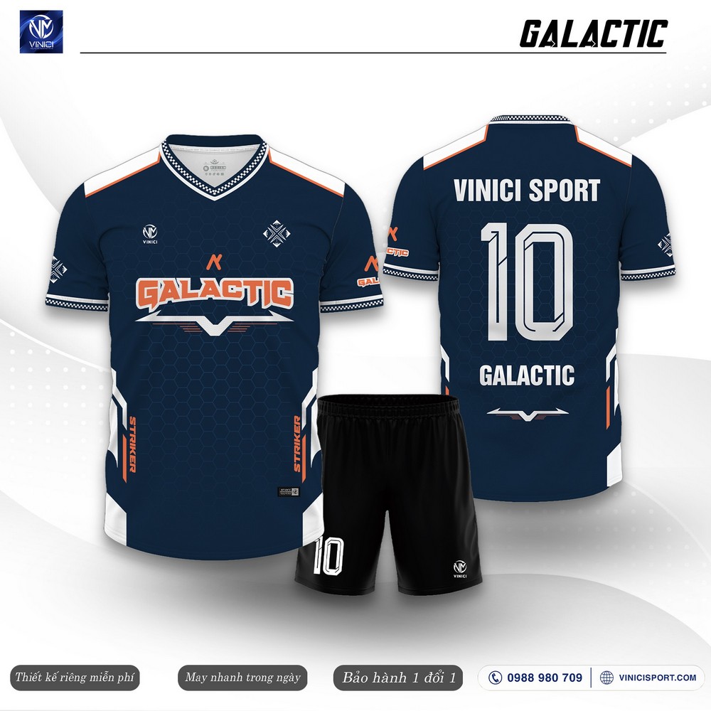 Mẫu đồng phục bóng đá Galactic màu xanh than