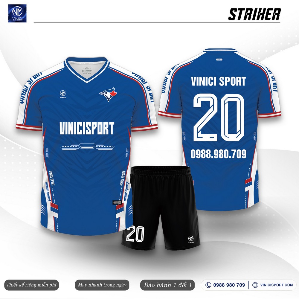 Áo Bóng Đá Thiết Kế VINICI – STRIKER Line Vai Thể Thao